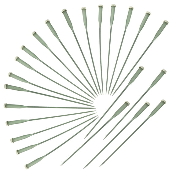 WEAVILUX 25Pcs Green Plastic Flower Water Tubes for Orchid Stem Extensions and Arrangements
