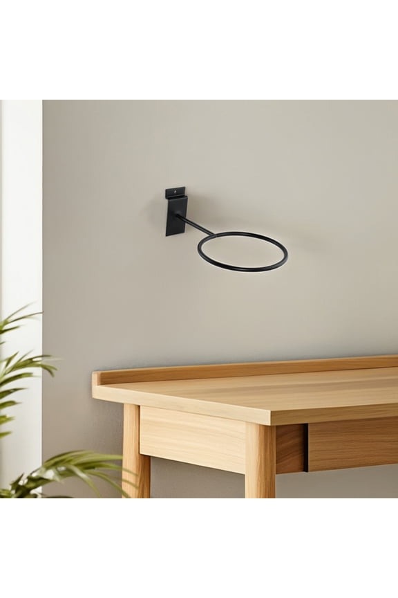 2-Pack Black Basketball Display Brackets for Sports Store, Fan Gear Holders to Maximize Space and Organize
