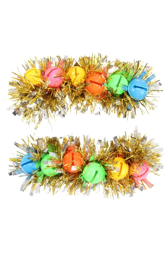 Golden Bell Wrist Chain Plastic Party Accessory for Women and Kids, Festive Decoration Bracelet
