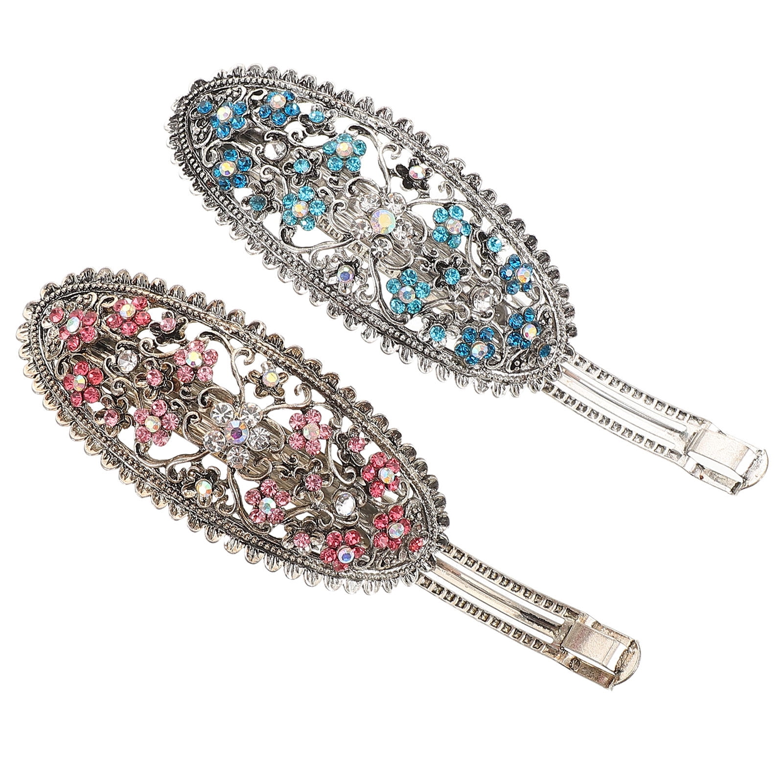 Clips à Oreilles Vintage En Nacre Et Métal Argenté - Années 1960/1970 - Occasion