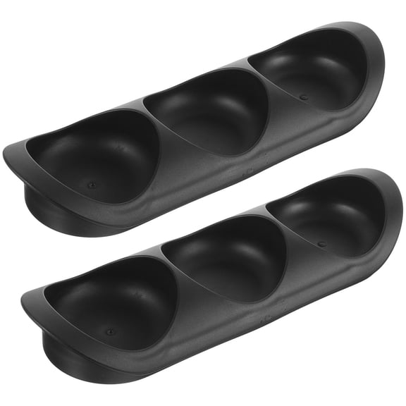 WEAVILUX Black Condiment Holders 2-Pack PP Plastic Dipping Sauce Containers for Kitchen and Parties