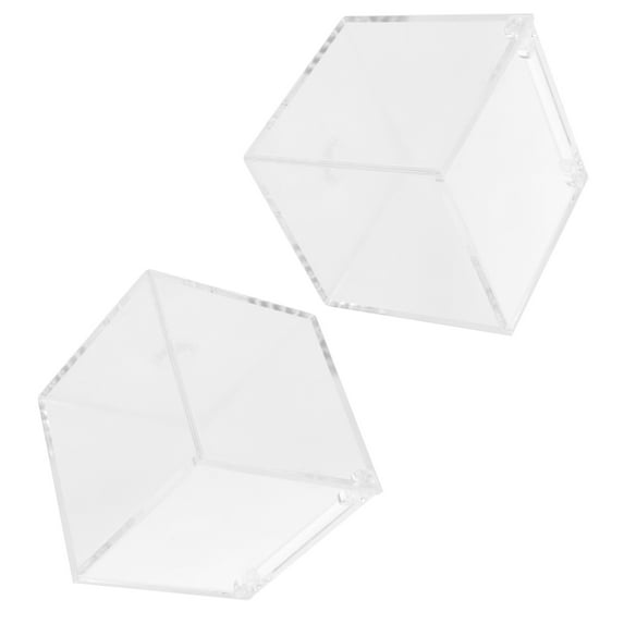 WEAVILUX 2-Pack Acrylic Display Boxes for Figurines and Landscape Storage Cases