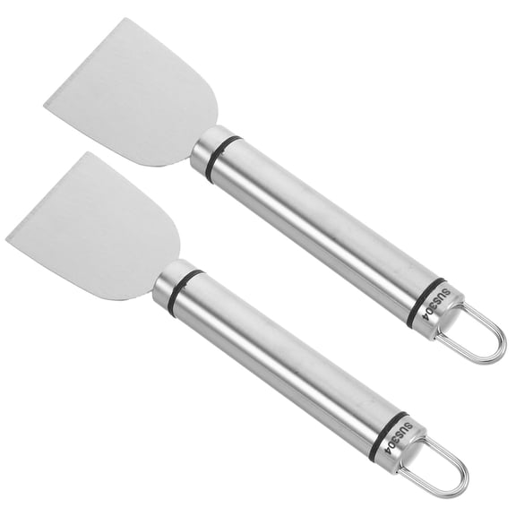 WEAVILUX 2Pcs Frost Scraper for Glass Surfaces - Stainless Steel Cleaning Spatula for Kitchen Maintenance