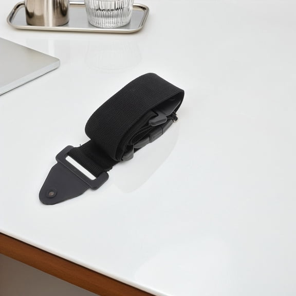 WEAVILUX Black Locking Strap for Trash Can Bin, 2-Pack, Heavy Duty Adjustable Tie Down Straps for Outdoor Use