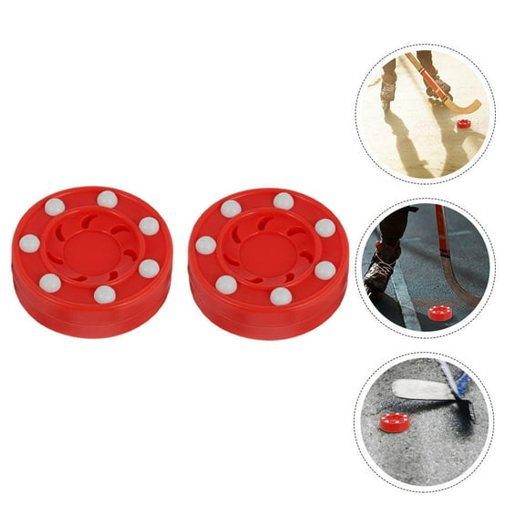 WEAVILUX Professional Roller Hockey Puck Red PP for Game and Practice