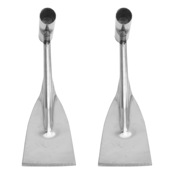WEAVILUX 2Pcs Silver Garden Shovels Stainless Steel Spades for Transplanting and Weeding