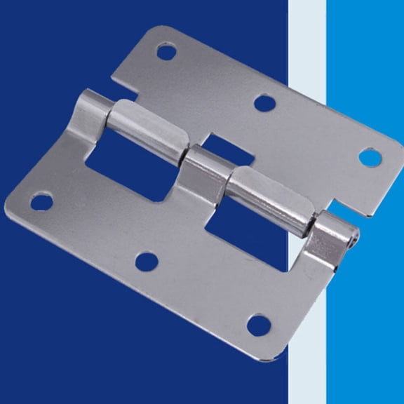 WEAVILUX 2Pcs Silver Metal Lug Box Hinge Replacement Silent Thickened Durable Suitcase Accessory