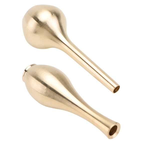 WEAVILUX 2Pcs Small Brass Vase Decoration for Hotels Restaurants Stylish Compact Pure Copper Vase