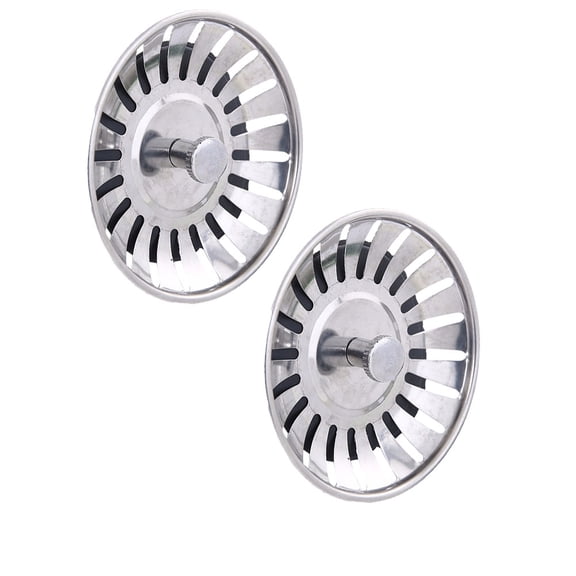 WEAVILUX 2-Pack Stainless Steel Basin Drain Hair Catcher Filter for Kitchen Sink and Bathroom Use