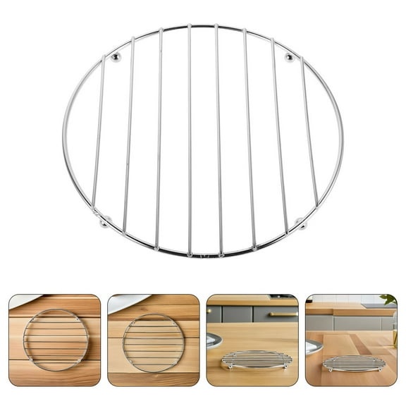 WEAVILUX Set of 2 Stainless Steel Hot Plate Pads for Kitchen Table Heat with Art Design