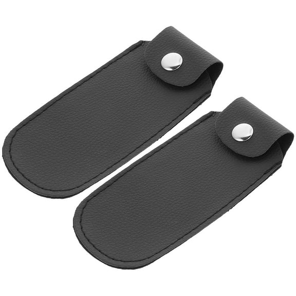 WEAVILUX 2-Pack Black Harmonica Protective Sleeves, Material, Portable Storage Cases for Harmonica
