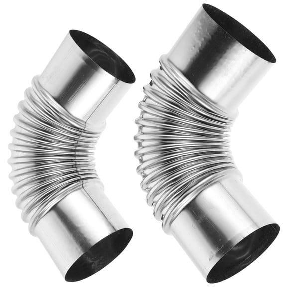 WEAVILUX 2-Pack Stainless Steel Elbow Chimney Pipes for Kitchen Ventilation, Ductwork, and Exhaust System Connections