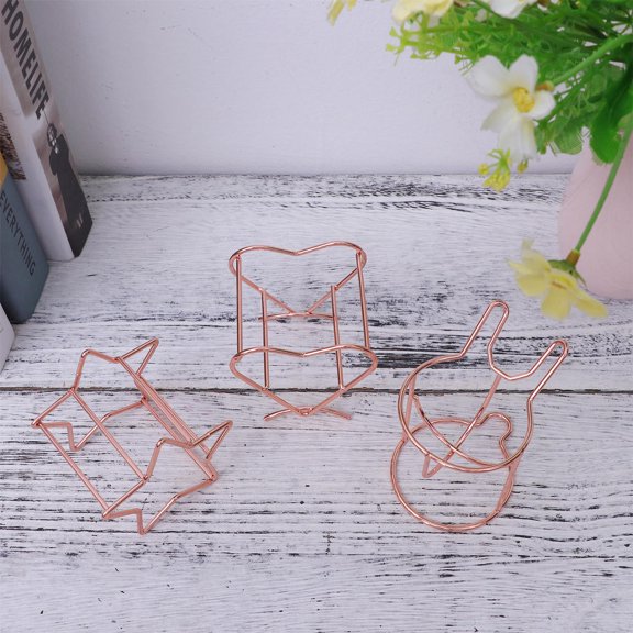 WEAVILUX Rose Makeup Sponge Holder Set 3 Pieces Metal Stand for Sponges