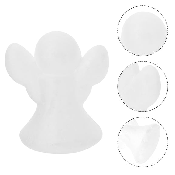 WEAVILUX 30Pcs White Foams Models for DIY Painting and Wedding Decoration Handmade Crafts