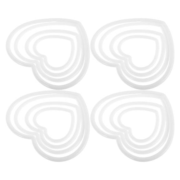 WEAVILUX 36pcs Heart Plastic Hoop for Dream Catcher Crafts, White Boho Ring