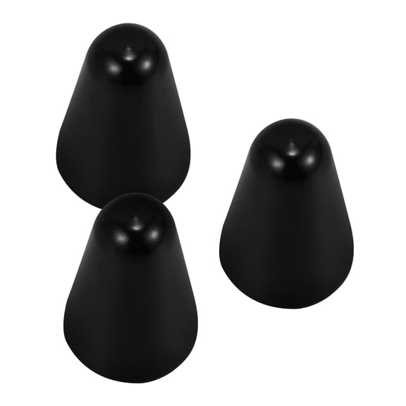 WEAVILUX 3Pcs Guitar Pickup Switch Tip Brass Black for Electric Guitar