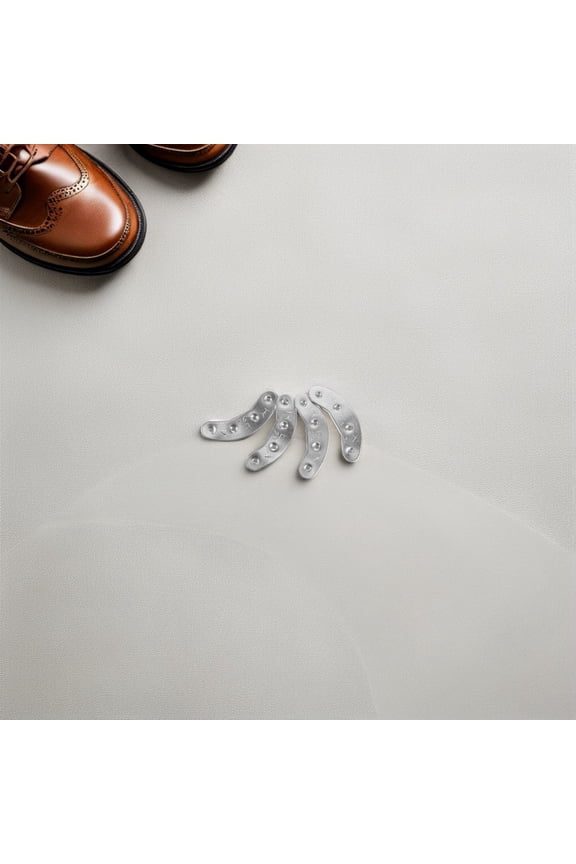 3 Pairs Heavy Duty Metal Heel Plates for Shoe Repair, Anti-Wear Heel Pads for Outdoor and Everyday Use