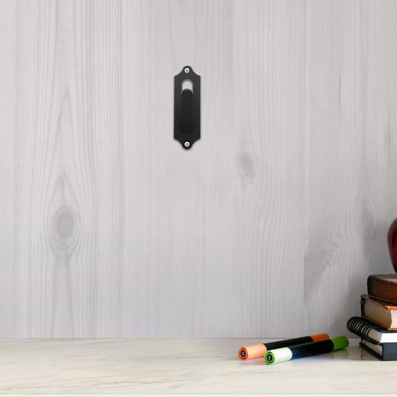 WEAVILUX 3Pcs Deer Head Wall Hook For Outdoor Decor Black Metal European Mounting Style