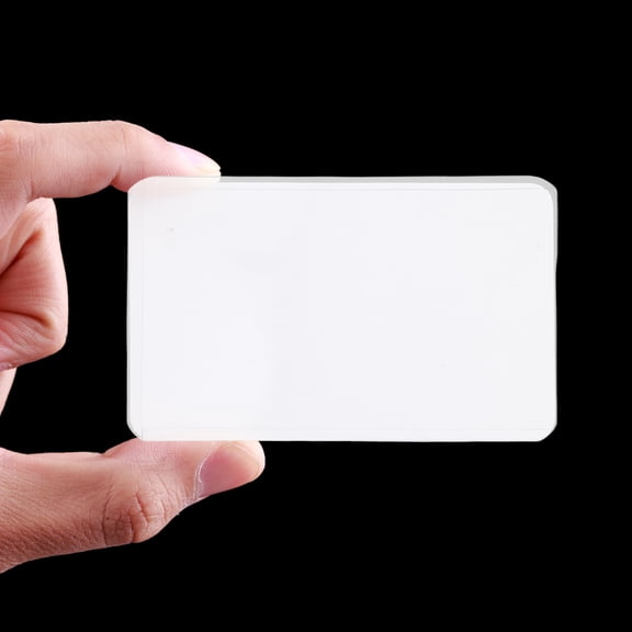 WEAVILUX Set of 3 Transparent Plastic ID Card Sleeves Holders for Student Cards, Badge Protectors, and Clear
