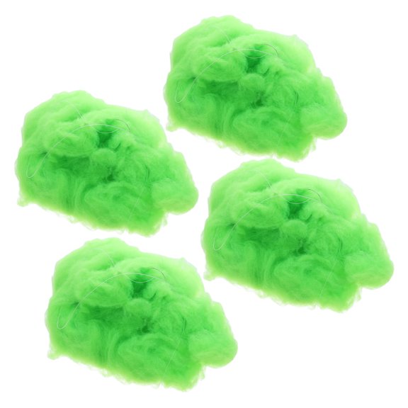 WEAVILUX 4 Artificial Cloud Hanging Decorations, Light Green Ceiling Props for Events and Rooms