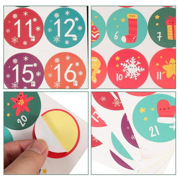 WEAVILUX Assorted Color Paper Stickers for Baking, Sealing, Crafting, Scrapbooking, and Decorating