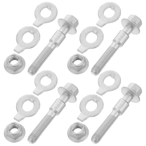 WEAVILUX 4-Piece Automotive Wheel Alignment Eccentric Camber Bolts, Plated 12.9 Grade for Precise Adjustment