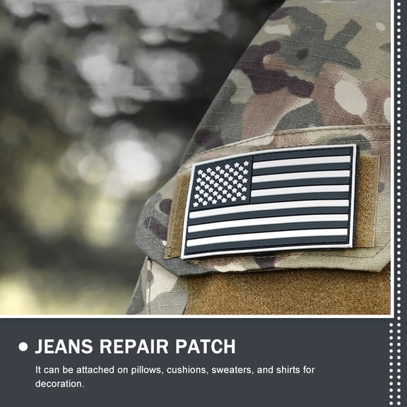 WEAVILUX 4-Pack Black Nylon Fabric Repair Patches for Jackets, Bags, Clothing - Material with Stylish Design
