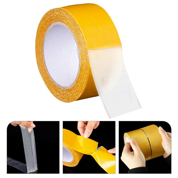 WEAVILUX Household Double Sided Yellow Carpet Tape Strong Adhesive for Rugs