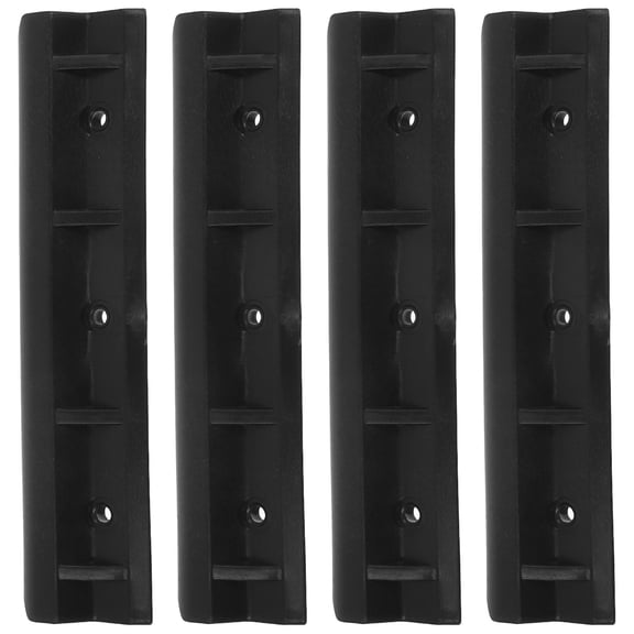 WEAVILUX 4-Pack Universal Black PVC Kayak Seat Hook Brackets, Weather-Resistant Boat Seat Mounting Hardware
