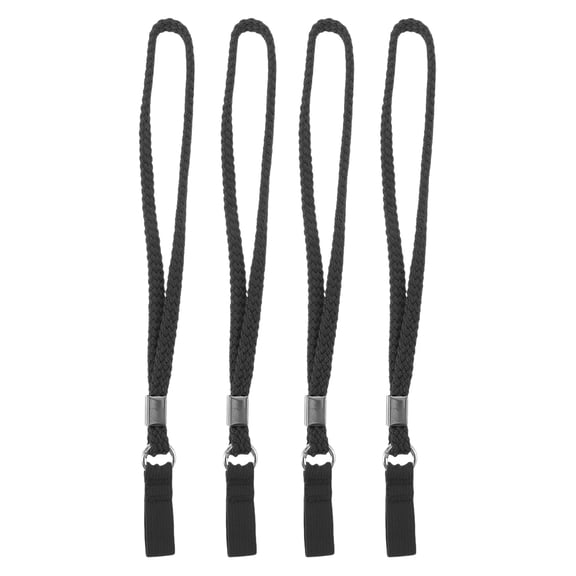 WEAVILUX Black Walking Cane Lanyard Enhanced Safety Nylon for Outdoor Use 4Pcs