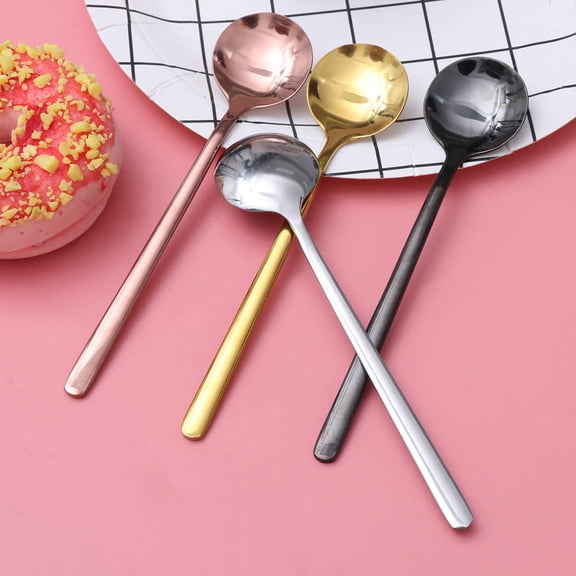 WEAVILUX Rose Hot Chocolate Spoons 4-Pack Stirring Spoons for Coffee, Cocoa, and Hot Drinks