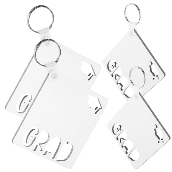 WEAVILUX Sublimation Keychains Blanks White Density Board 4Pcs