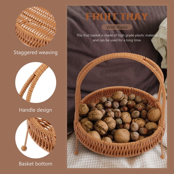 WEAVILUX Small Storage Basket Snack Box Container PP Table Decoration 1Pack