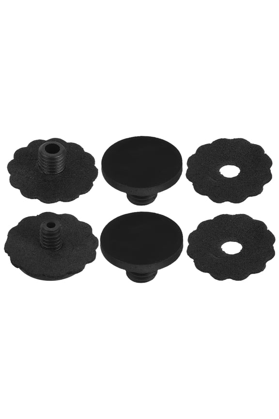 Black Windproof Umbrella End Caps Replacement, Secure Top Structure, Easy to Install, 4 Sets for Umbrella Repair