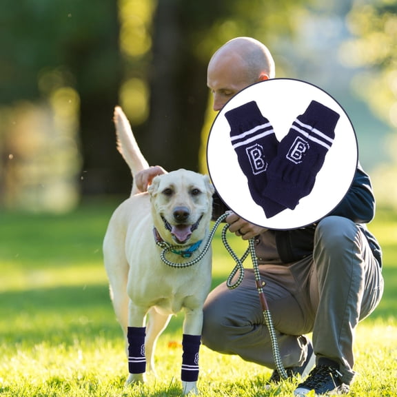 WEAVILUX Dark Blue Pet Socks for Dogs Durable Material and Stylish Design