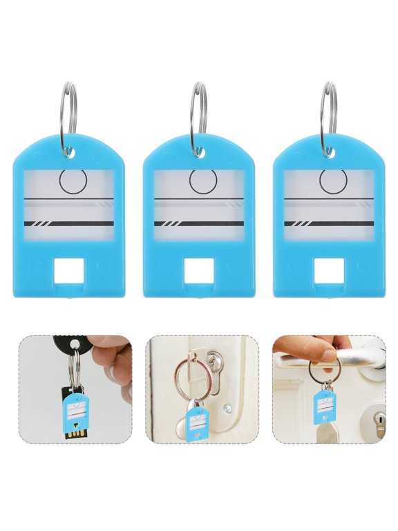 Portable Sky-Blue Key Tags 50Pcs Multi-Function for Daily Use and Id Marking