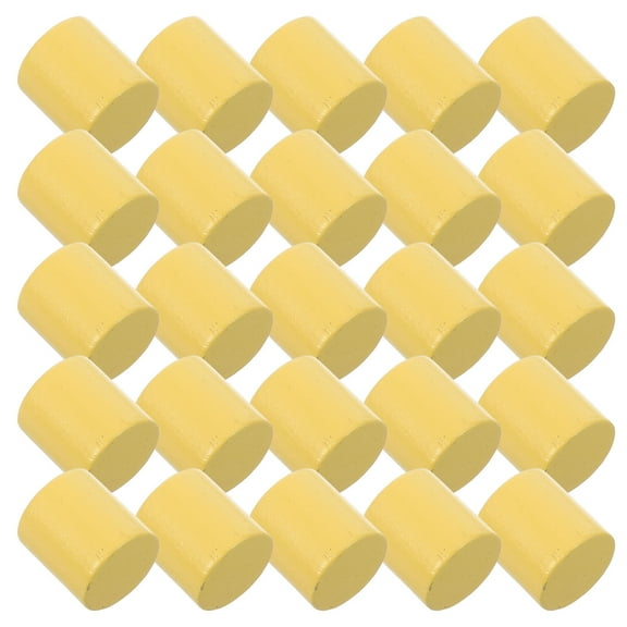 WEAVILUX 50Pcs Orange Wood Cylinders for DIY Building Crafts Solid Wood Blocks