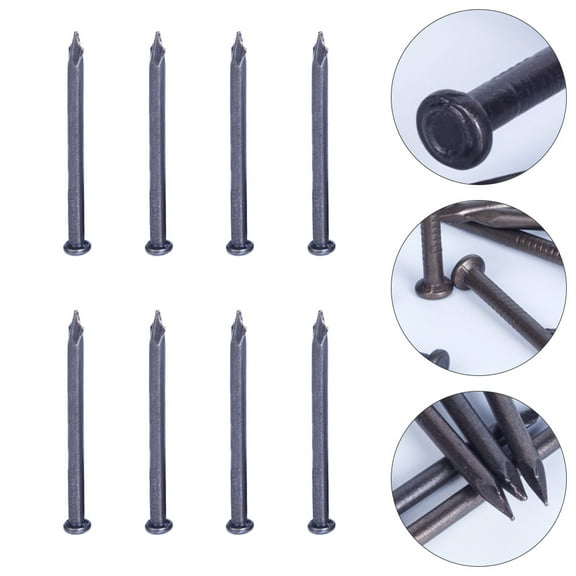 WEAVILUX 50Pcs Carbon Steel Cement Nails Black Plated Point Tip Fixing Fastening Hardware