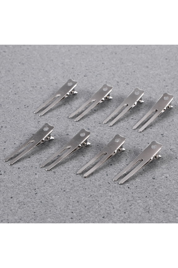50pcs Metal Mini Double Prong Hair Clips for Women Hair Styling and Craft Projects