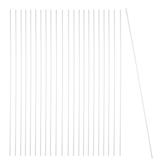 WEAVILUX 50pcs White Plastic Round Tubing for Craft Supplies and Large Scale Projects, Materials for Creative Uses