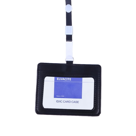 WEAVILUX Set of 5 Employee Badge Holders with Clear Front Window and Secure Attachment for Work Passes