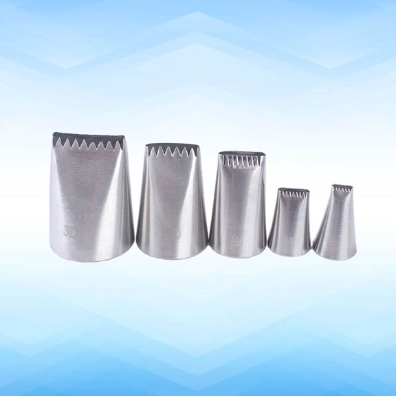 WEAVILUX 5Pcs/Set Decorating Tool Stainless Steel for Cake Decorating and Pastry Making
