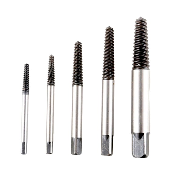 WEAVILUX 5Pcs Stud Extractor Set Corrosion Resistant Portable Tool for Wood Screws and Auto Repair Toolkit