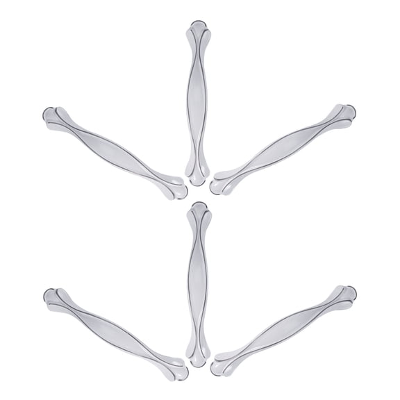 WEAVILUX White Brass Furniture Handles for Cabinet Doors, Contemporary Style, 6 Pieces, and Stylish Hardware