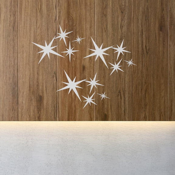 WEAVILUX 61-Piece Acrylic Star Mirror Wall Stickers for Home Decor, Removable and Reusable Wall Art
