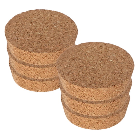 WEAVILUX 6-Pack Brown Wood Cork Stoppers for Glass Planter Vase Lids Reusable Caps for