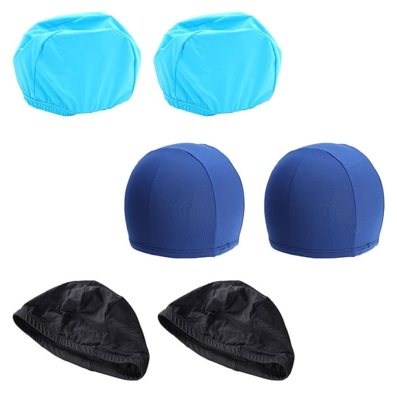 WEAVILUX 6-Pack Swim Caps with Stretchy Elastic Band for Comfortable Fit, Ideal for Daily Pool Use and Swimming Activities