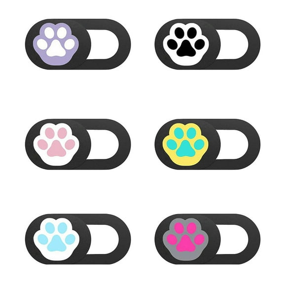 WEAVILUX 6-Pack Webcam Privacy Covers in Assorted Colors 0.7x0.4in for Laptop, Computer, and Back to School Use