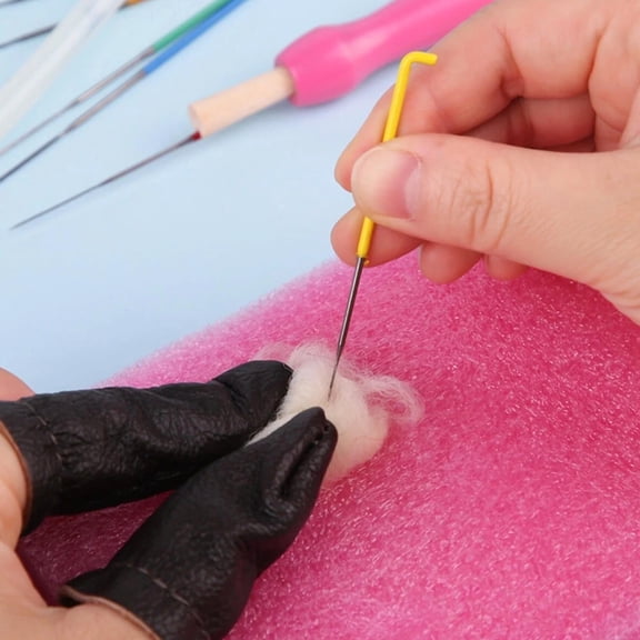 WEAVILUX Black Felting Pad 6 Pieces Needle Felting Mat for Wool Crafting and Needlework Supplies