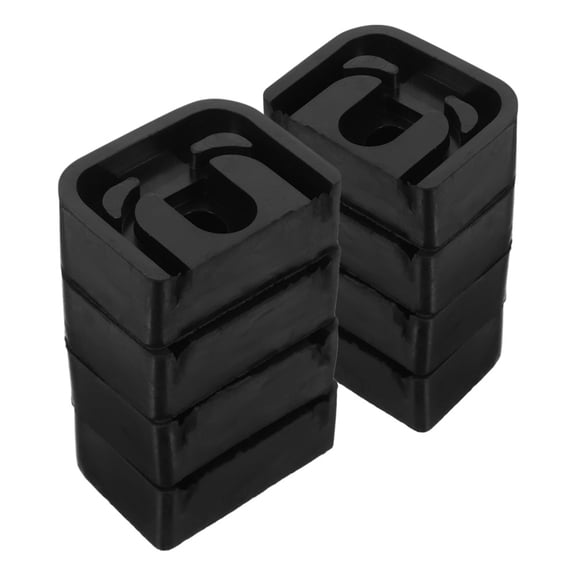 WEAVILUX Black Rubber Air Conditioner Cushion Pads with Noise Reduction and Elevated Design for AC Units
